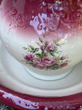 Load image into Gallery viewer, Large Vintage Water Pitcher &amp; Washbowl Set.