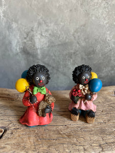 Vintage Little Rascal Figurines Timber/Resin Hand Painted.