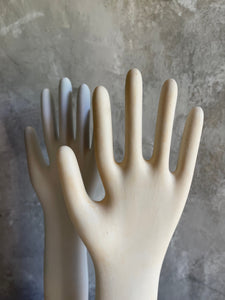 Vintage Bisque Porcelain Glove Mold USA.