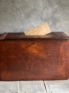 Antique Cedar Ballot Box Large - Circa 1900
