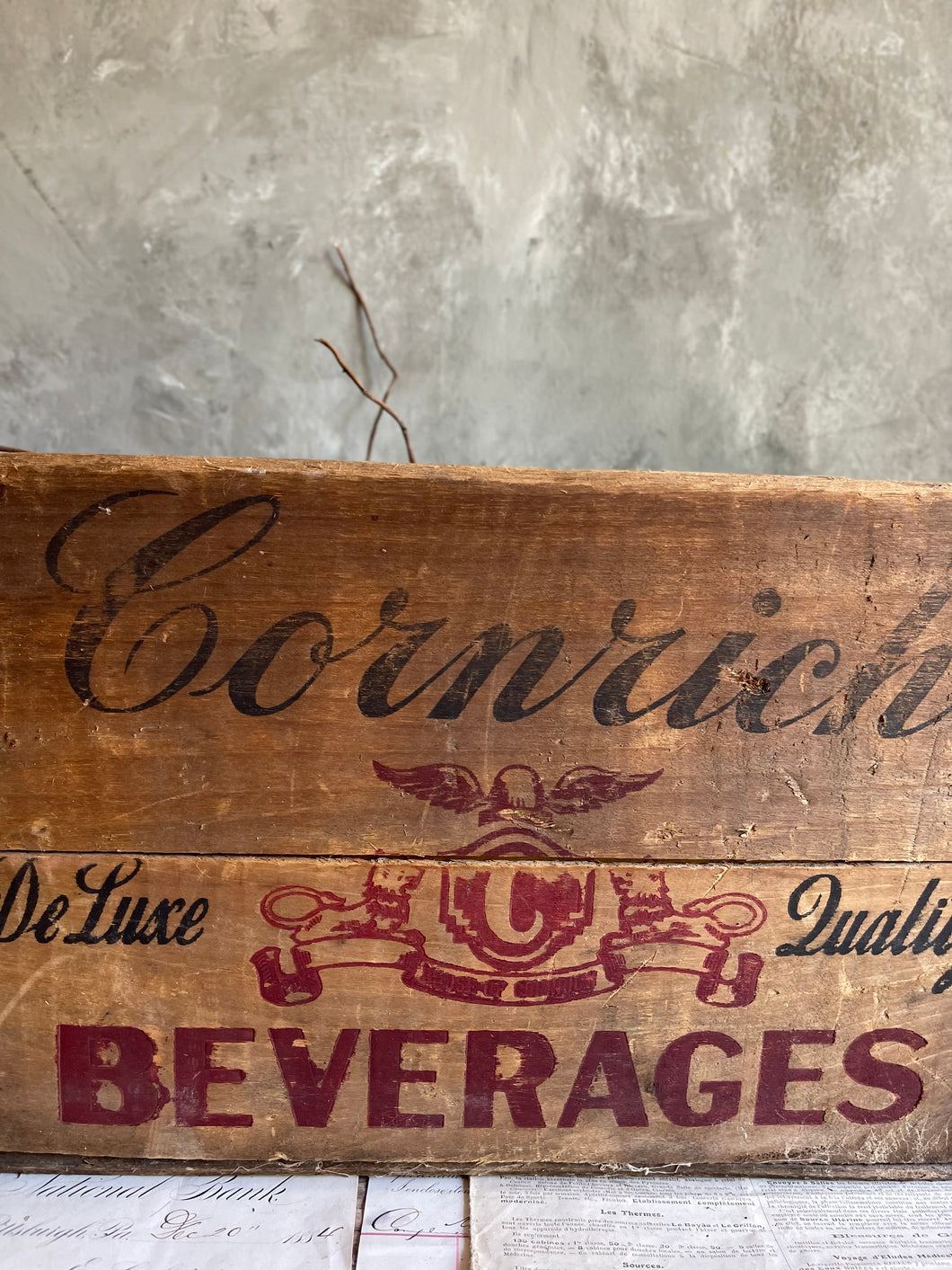Vintage Cornrich Beverage Crate - New York.