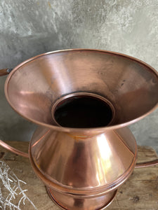 Vintage French Copper Unique Shaped Vase - Circa 1940.