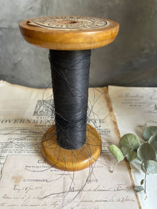 Ermen & Roby Ltd Silk Spool Manchester UK - BLACK Silk Thread.