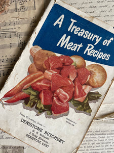 Vintage Cook Books - Meat Recipes & Westinghouse Refrigerator - Set of 2