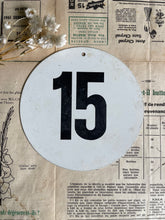 Load image into Gallery viewer, Vintage Round Sporting Field Marker - Number 15