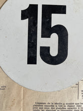 Load image into Gallery viewer, Vintage Round Sporting Field Marker - Number 15