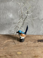 Load image into Gallery viewer, Handpainted Porcelain Miniature Fairy Wren.