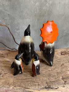 Vintage Beswick Penguins - Family of 4 Made in England.
