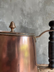 Antique Copper Teapot - Acorn Detail Lid Circa 1890 UK.