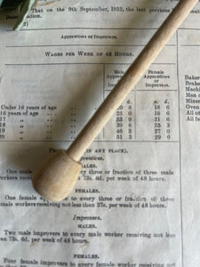 Vintage Scrubbed Timber Honey Dipper.