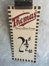 Load image into Gallery viewer, Thomas’ Unley’s Busy Store Vintage Handwritten Price Ticket - Larger Size.