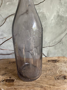 Antique Summons & Graham Smokey Amethyst Tall Food Bottle.