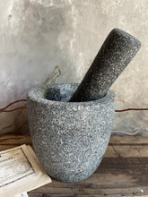 Load image into Gallery viewer, Vintage Granite Mortar &amp; Pestle.