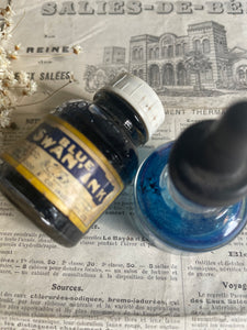 Blue Swan Ink & Bottle - Set of 2.