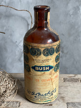Load image into Gallery viewer, Antique Bush &amp; Co. Bottle With Original Labels - South Melbourne.