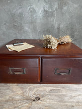 Load image into Gallery viewer, Antique Walnut Double Set of Filing Drawers - Circa 1900