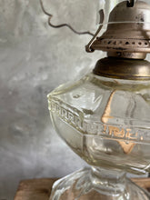 Load image into Gallery viewer, Antique Cut Glass Oil Lantern Champagne Metal Centre - Circa 1900.