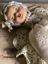 Load image into Gallery viewer, Vintage Linda Carroll Artisan Handmade Porcelain Doll Wall/Door Hanger.