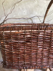 French Farmhouse Large Woven Foraging Basket - Rectangular.