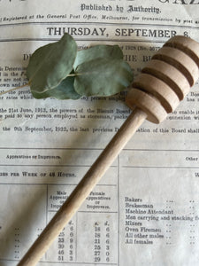 Vintage Scrubbed Timber Honey Dipper.