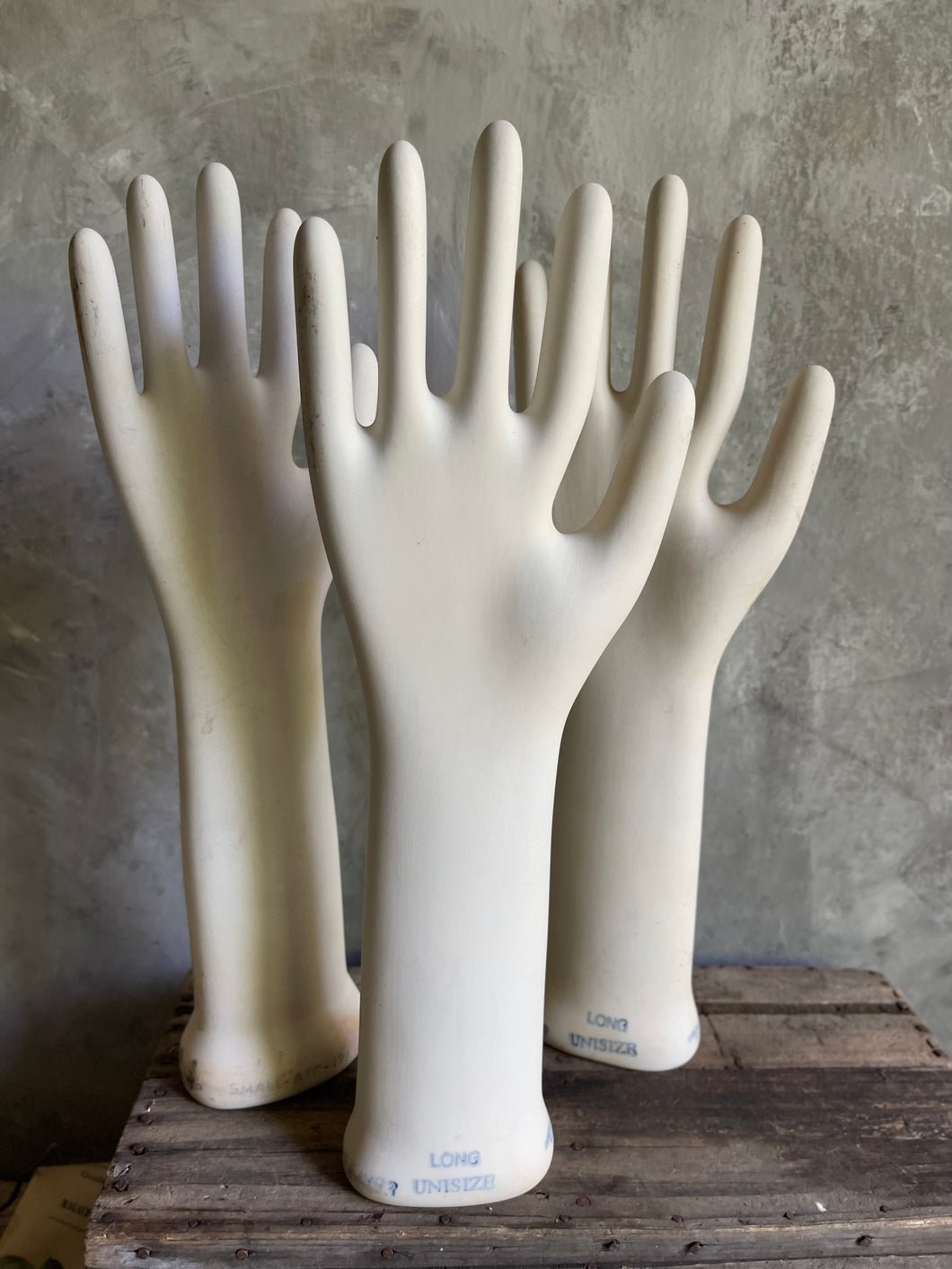 Vintage Bisque Porcelain Glove Mold USA.