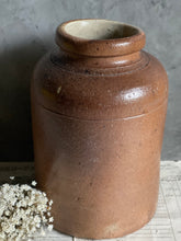 Load image into Gallery viewer, Large Antique Stoneware Salt Glazed Pickle Pot - Circa 1890.