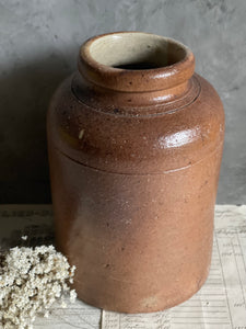 Large Antique Stoneware Salt Glazed Pickle Pot - Circa 1890.