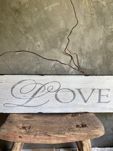 Large Timber “LOVE” Wall Sign - USA