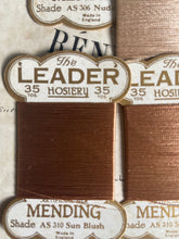 Load image into Gallery viewer, Vintage Lot of LEADER Hosiery Mending Silks - Set of 7