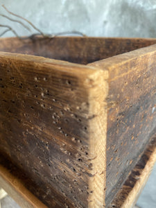 Vintage Rustic Hand Crafted Tack (Tannery) Box - USA.