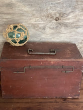 Load image into Gallery viewer, Antique Timber Fishing Tackle Box