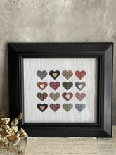 Load image into Gallery viewer, Handmade Needlework Heart Stitchery.