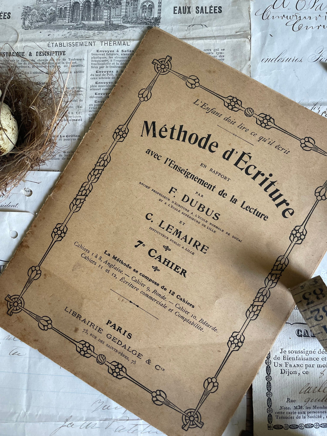 Vintage French Mèthode d’Ecriture - Circa 1940