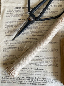 Vintage Linen Thread & Forged Iron Scissors.