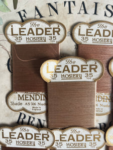 Vintage Lot of LEADER Hosiery Mending Silks - Set of 7