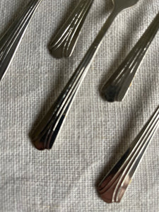 Silver Plate Cake Forks Set of 5 - Made In England.