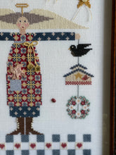Load image into Gallery viewer, Hand Stitched Angel In Frame.