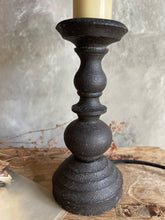 Load image into Gallery viewer, Vintage Repurposed Cast Iron Candle Stick Lamp.