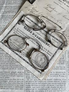 Antique Pince Nez Spectacles -  Circa 1890 France.