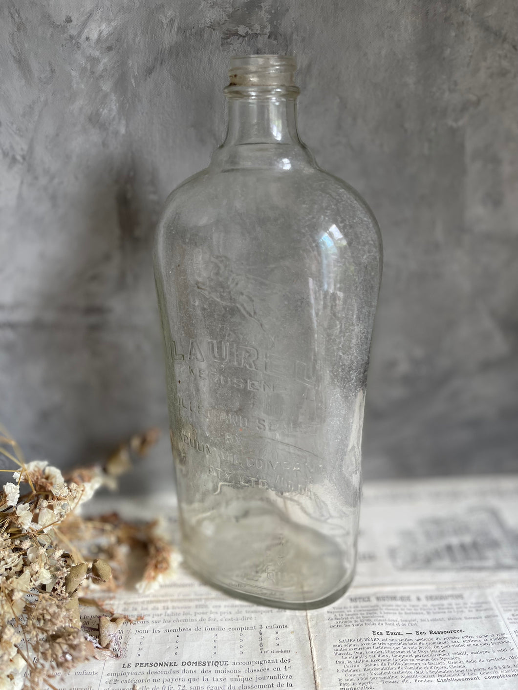 Antique Laurel Kerosene Bottle.