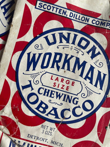 Union Workman Chewing Tobacco Pouches - Set of 2.
